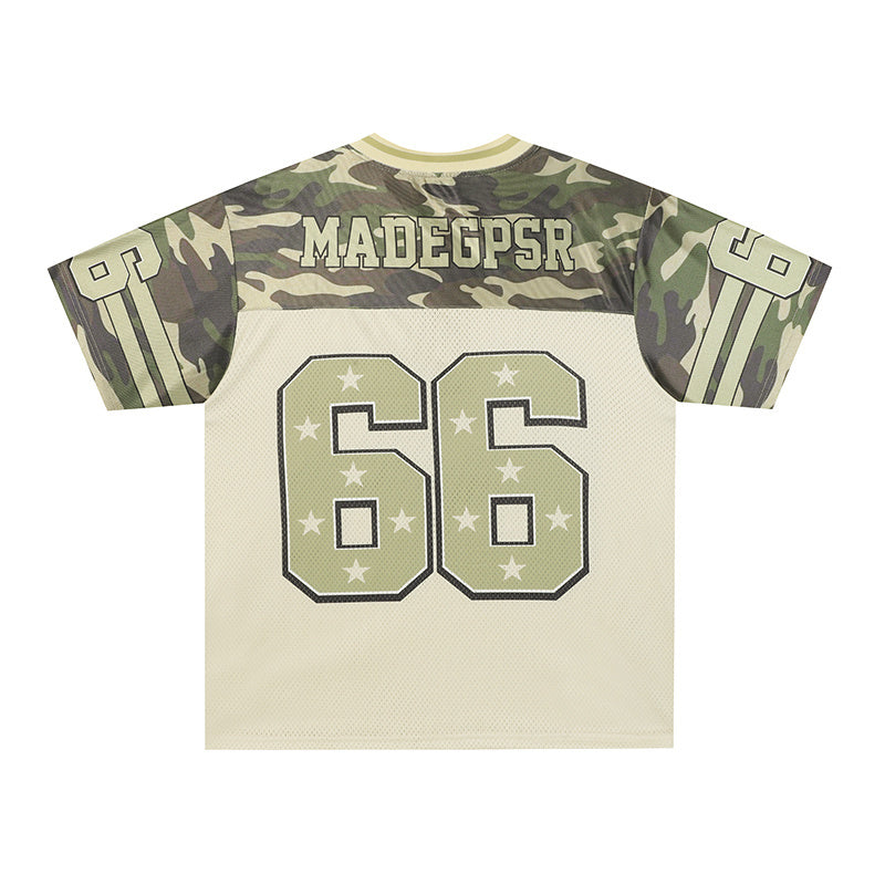 Camo 66 Performance Football Jersey | Military Star Design