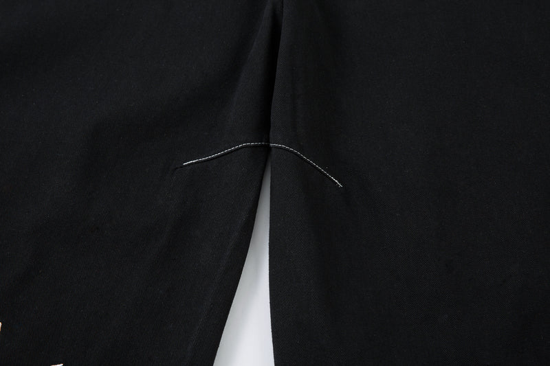 Heraldic Embroidered Wide-Leg Jeans | Lion & Star Denim