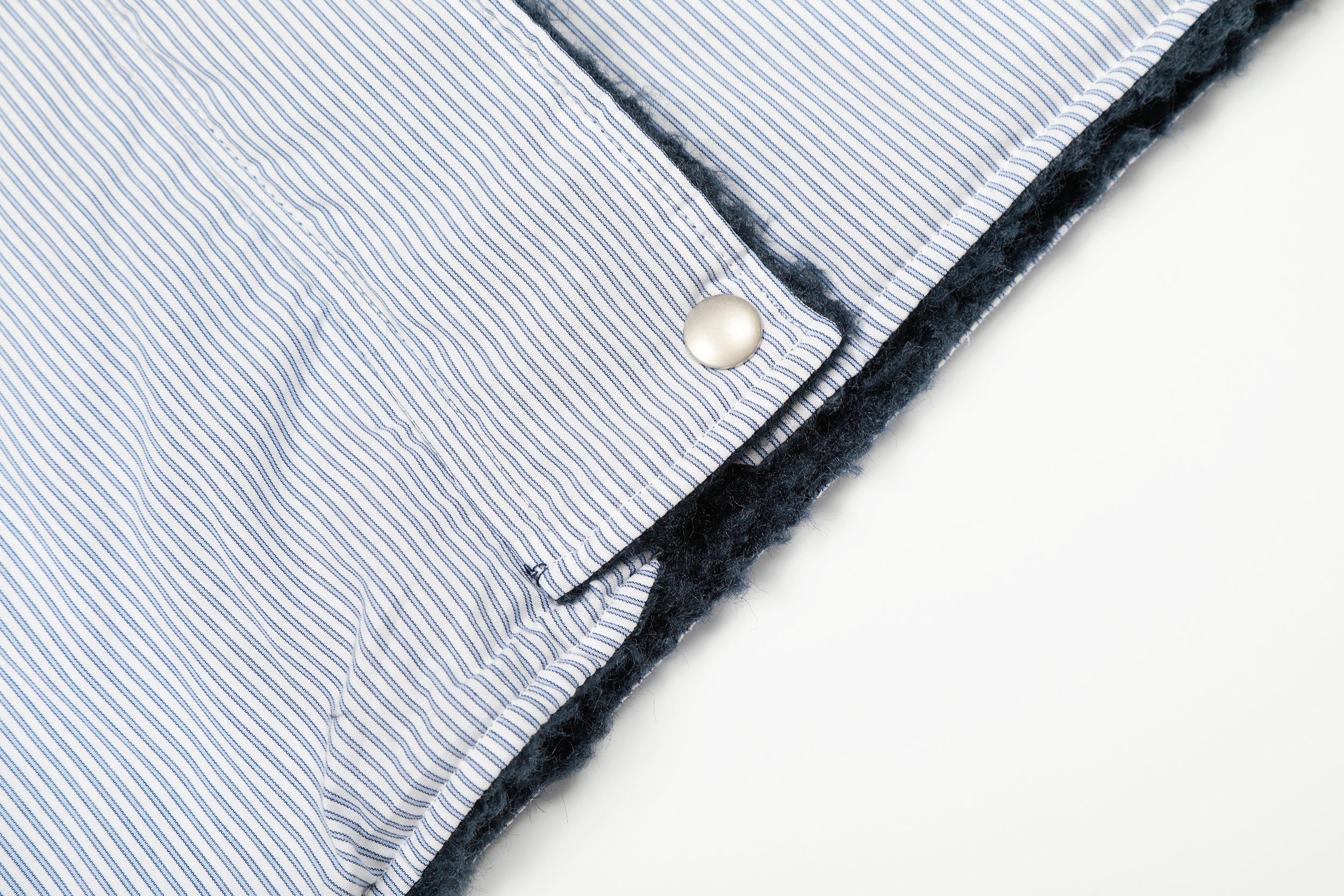 Reversible Sherpa & Striped Corduroy Jacket | Cropped Fit