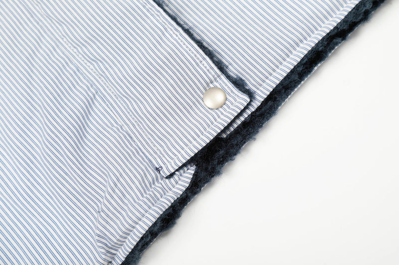 Reversible Sherpa & Striped Corduroy Jacket | Cropped Fit