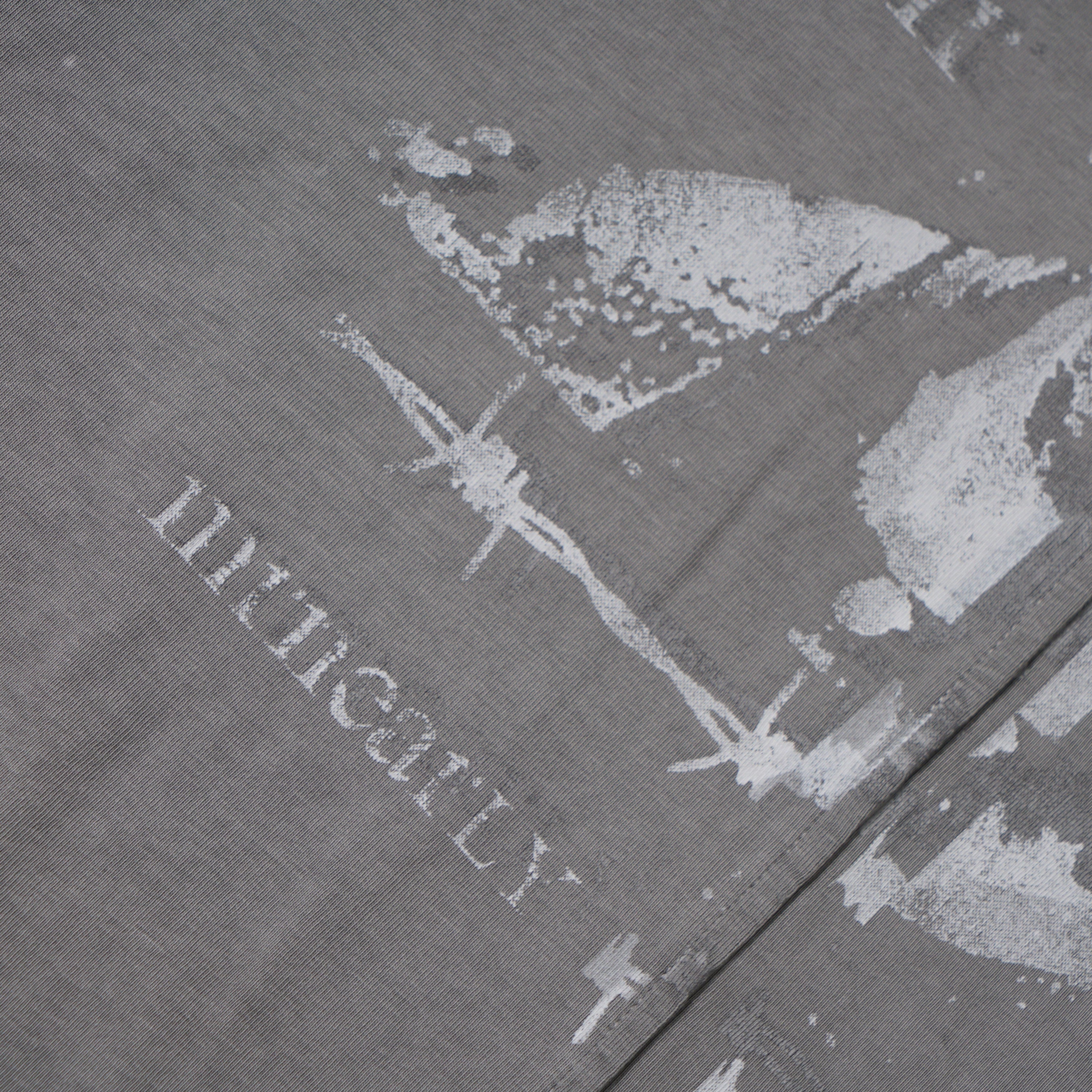 Omirad Layered Portrait Long Sleeve Tee | Washed Grey