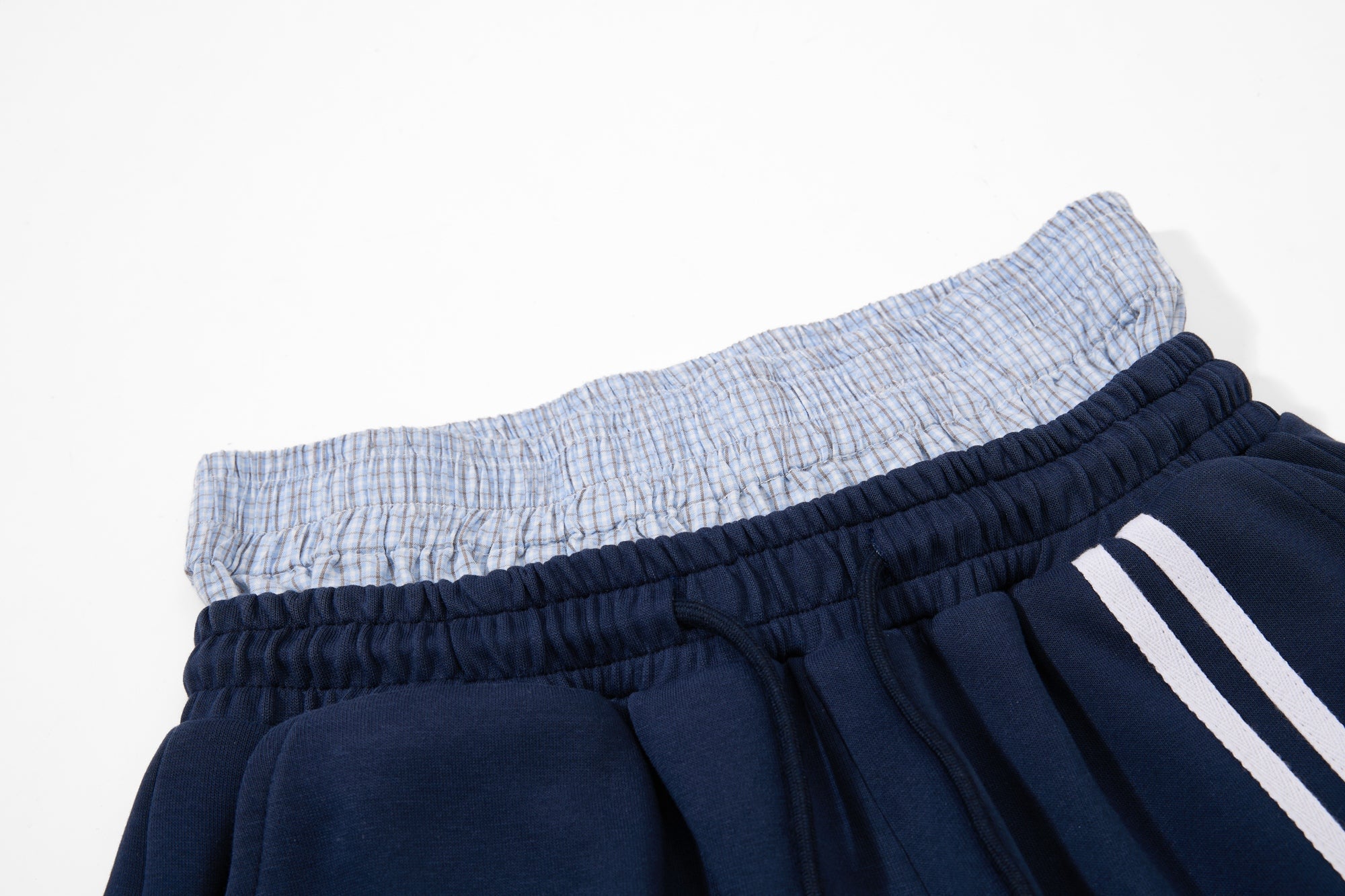 Double-Waist Varsity Athletic Shorts | Retro Streetwear