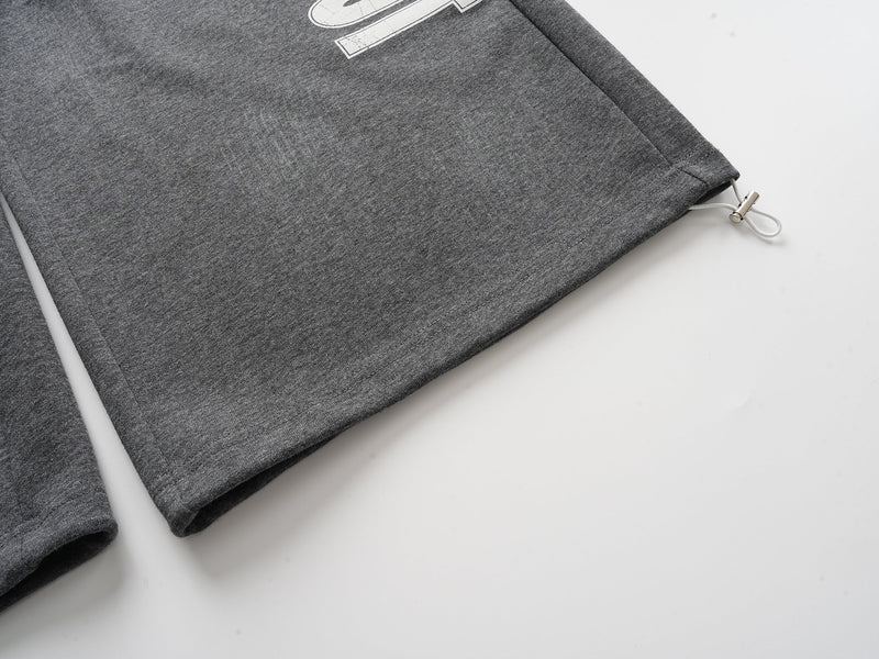 Distressed Print Wide-Leg Sweatpants | Streetwear Joggers