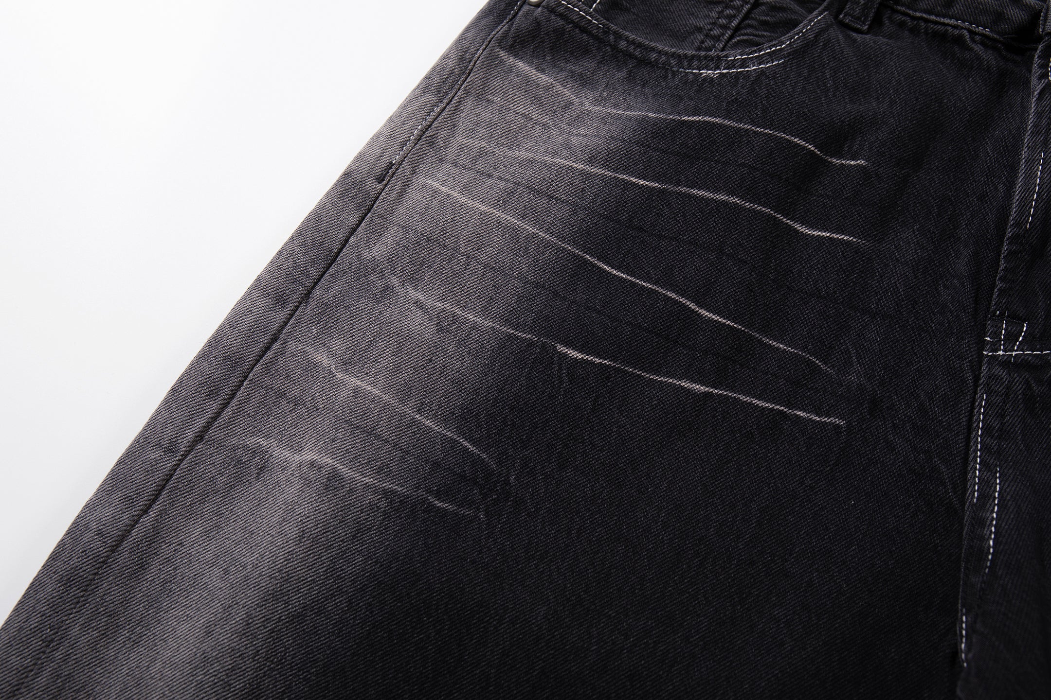 Omirad Minimal Fade Wide-Leg Jeans | Dark Wash Streetwear Denim