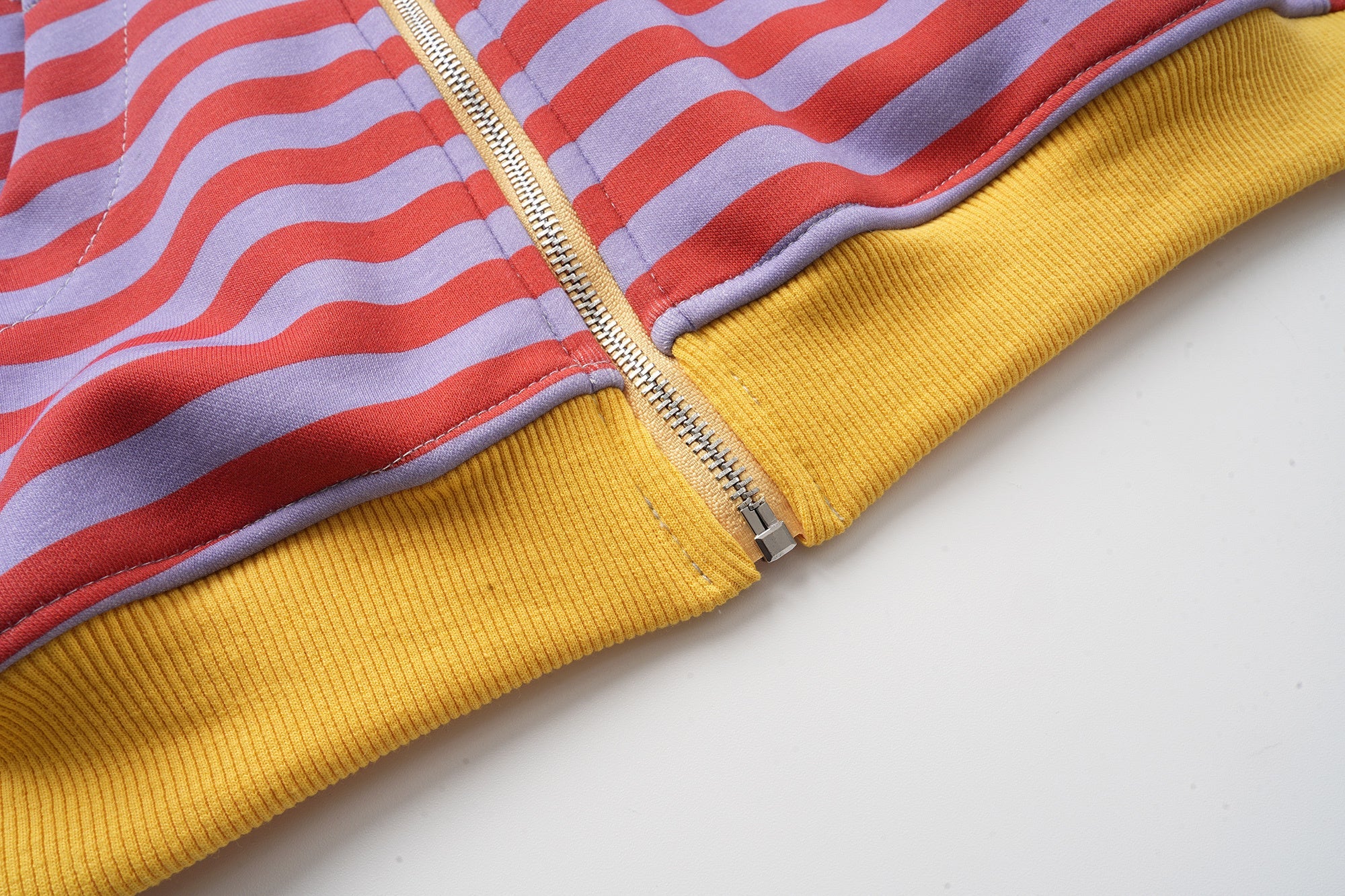 Omirad Striped Zip-Up Hoodie | Retro Colorblock Streetwear
