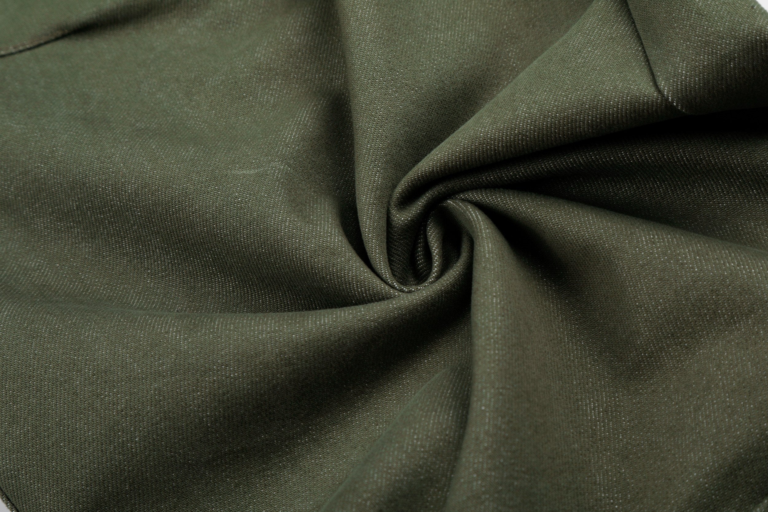 Omirad Vintage Utility Wide-Leg Fold-Hem Pants | Army Green