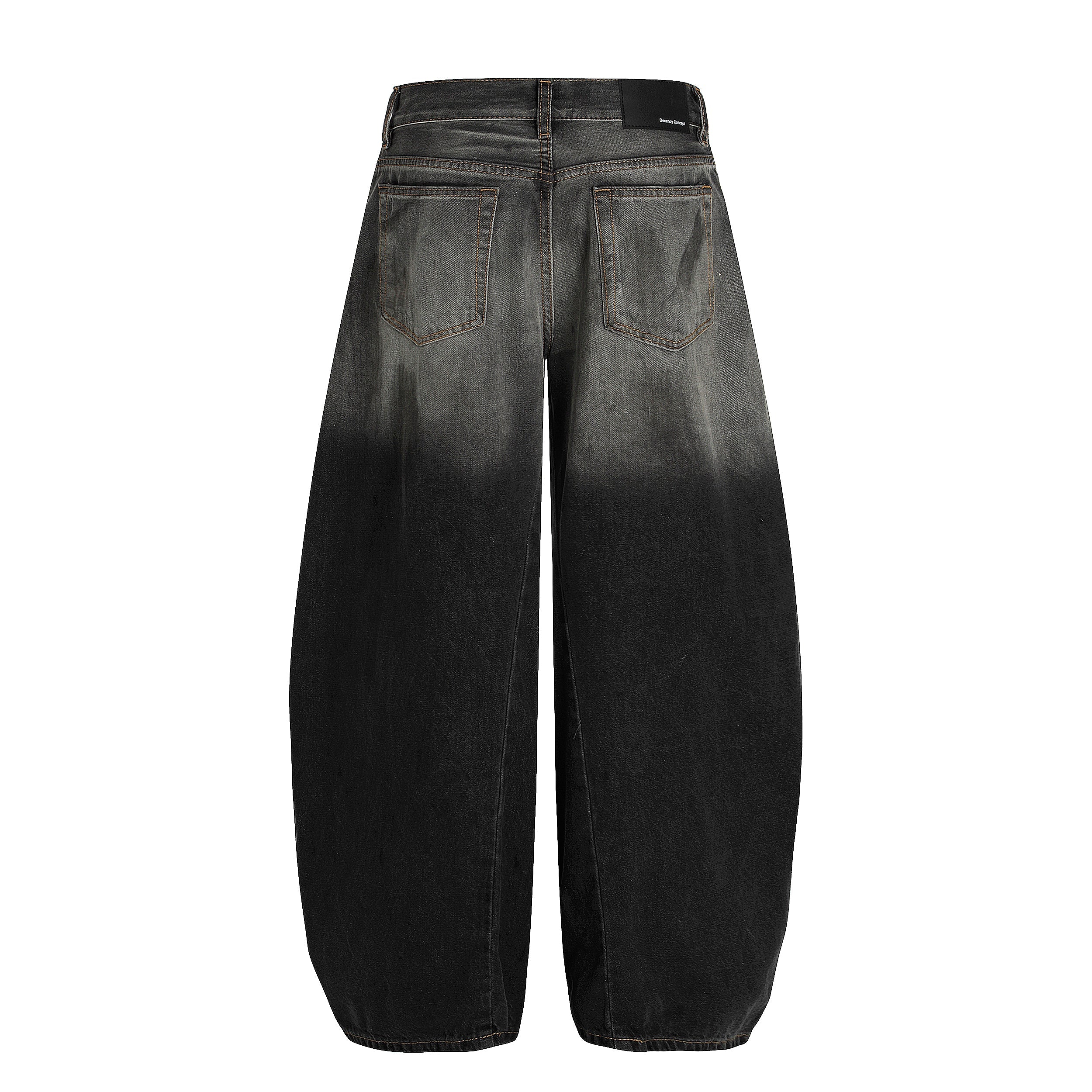 Omirad Vintage Wash Barrel Leg Jeans | Distressed Streetwear