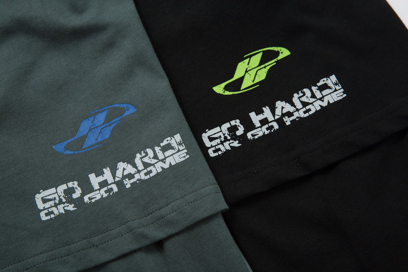 Go Hard Or Go Home Layered Racing Graphic Long Sleeve Tee