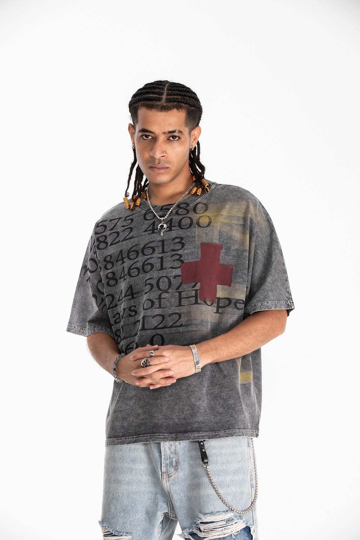Omirad Rays of Hope Vintage Wash Graphic Tee | Oversized Fit