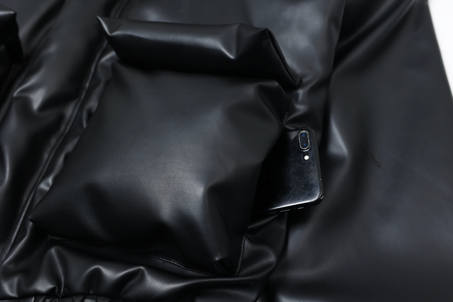 Faux Fur Hood PU Puffer Jacket | High-Gloss Street-Luxury