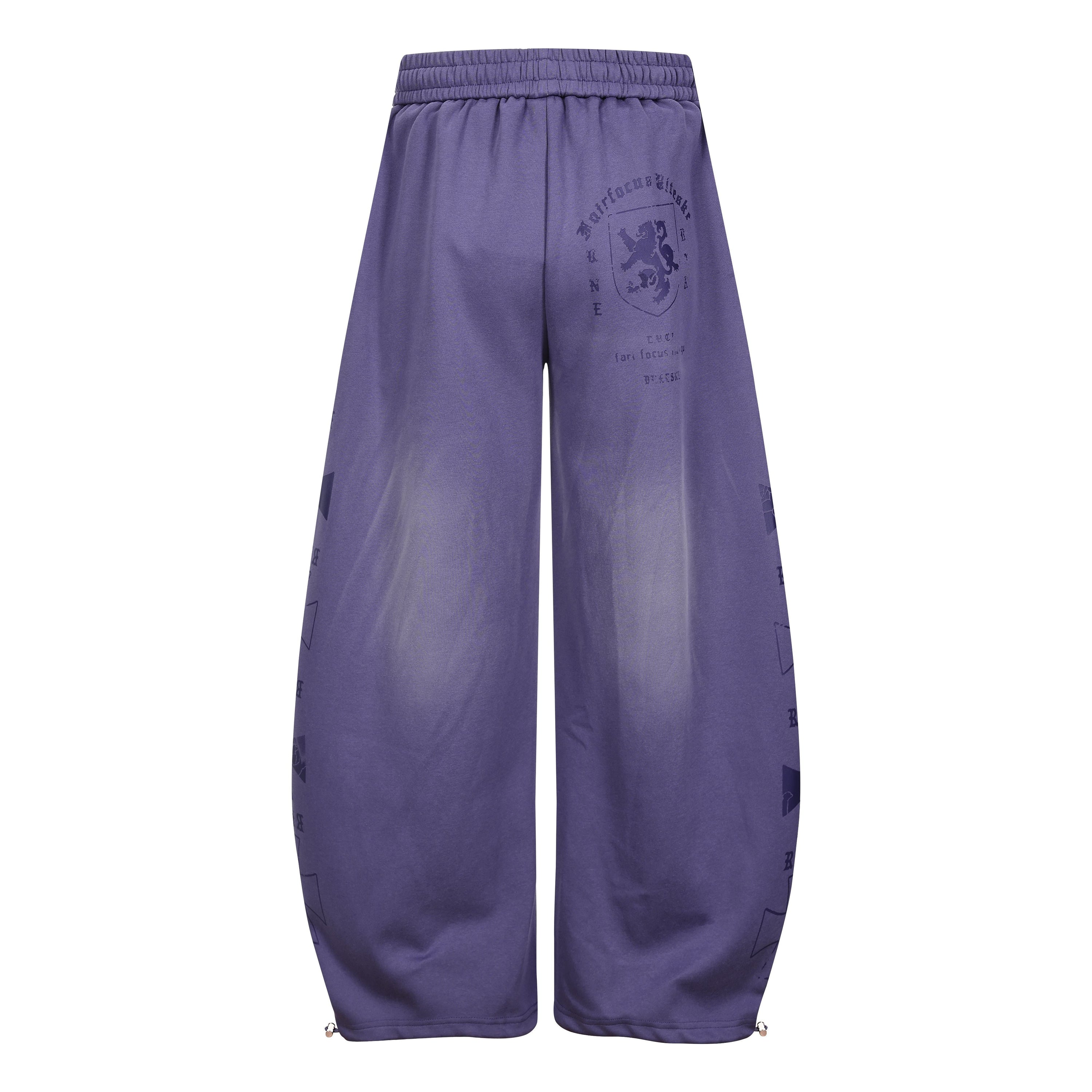 Omirad Gothic Script Wide-Leg Sweatpants | Streetwear