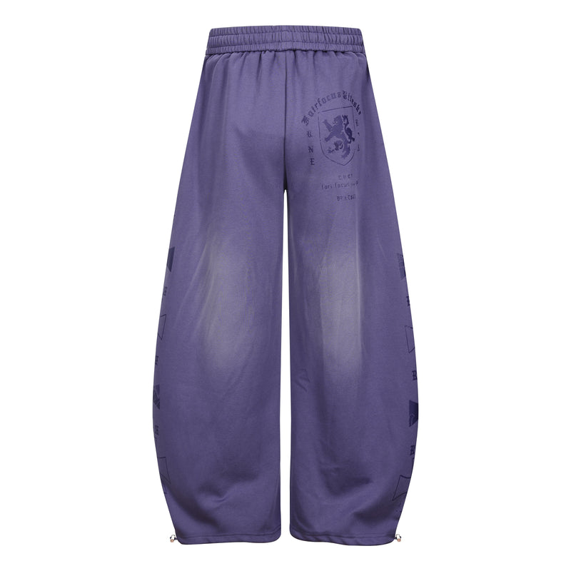 Omirad Gothic Script Wide-Leg Sweatpants | Streetwear