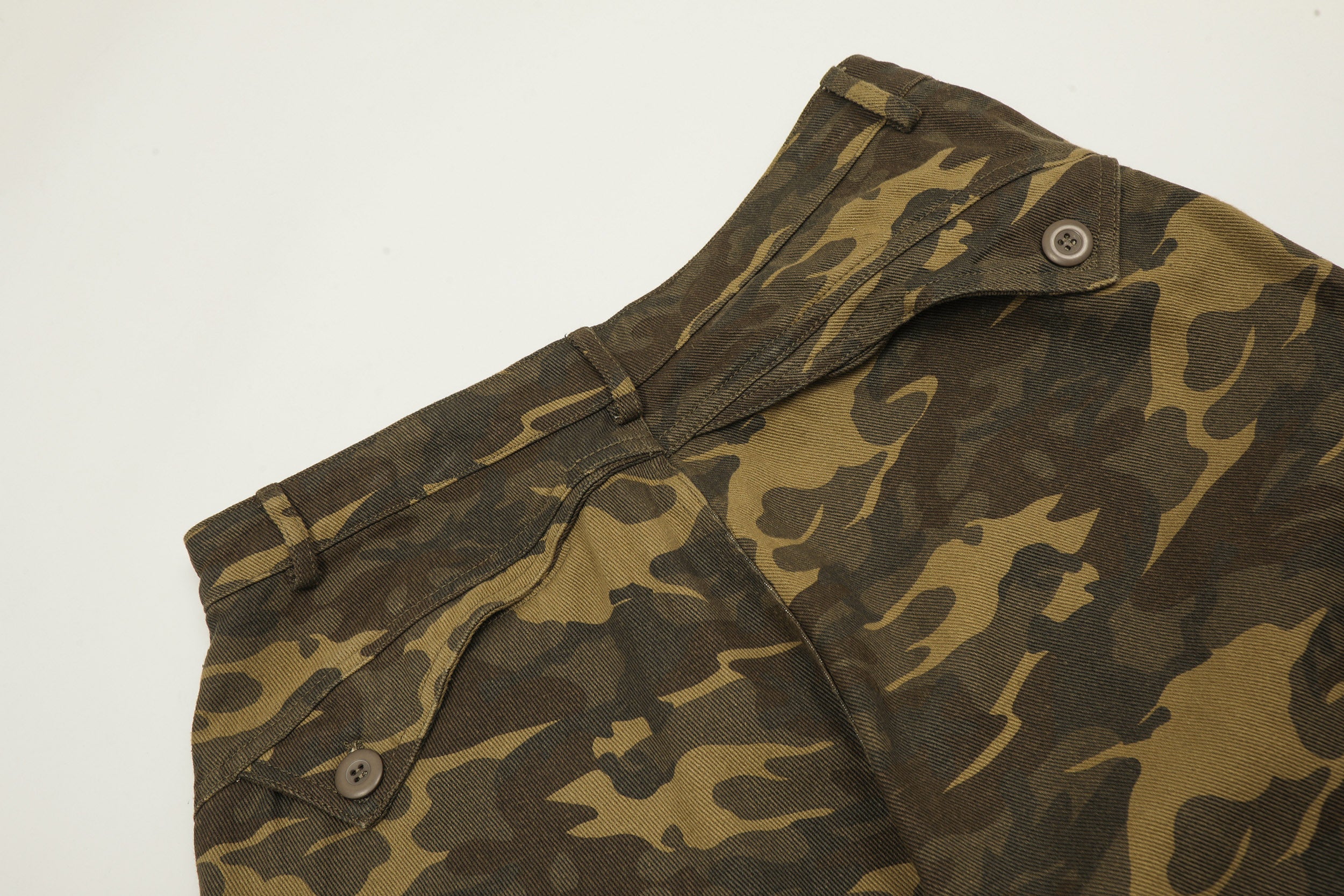 Omirad Washed Camo Wide-Leg Pants | 100% Cotton Streetwear