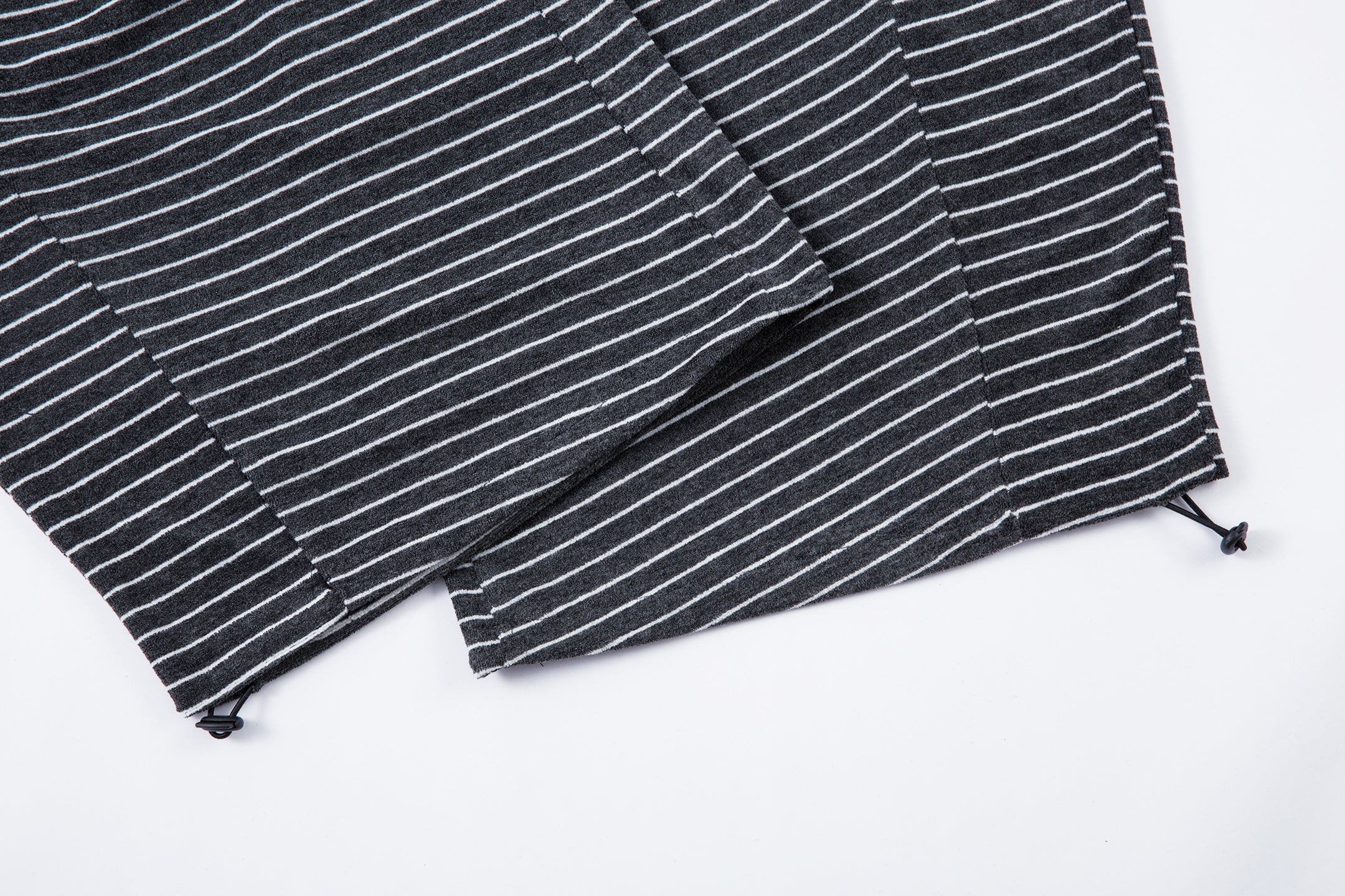 Striped Knit Barrel-Leg Lounge Pants with Drawstring Hem