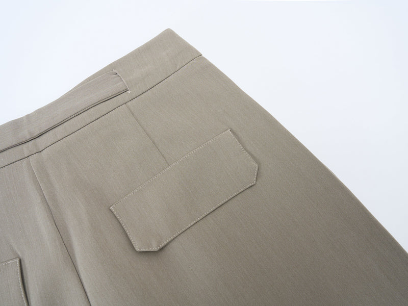 Buckle-Wrap Wide-Leg Trousers | Tailored Street Style