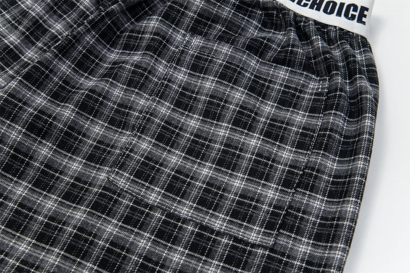 Made No Choice Plaid Wide-Leg Lounge Pants | 100% Cotton