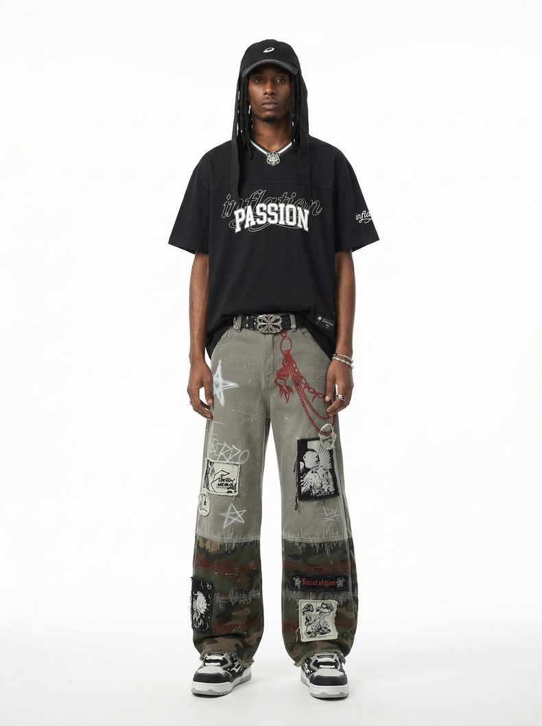 Inflation Passion Graphic V-Neck Tee | Varsity Streetwear