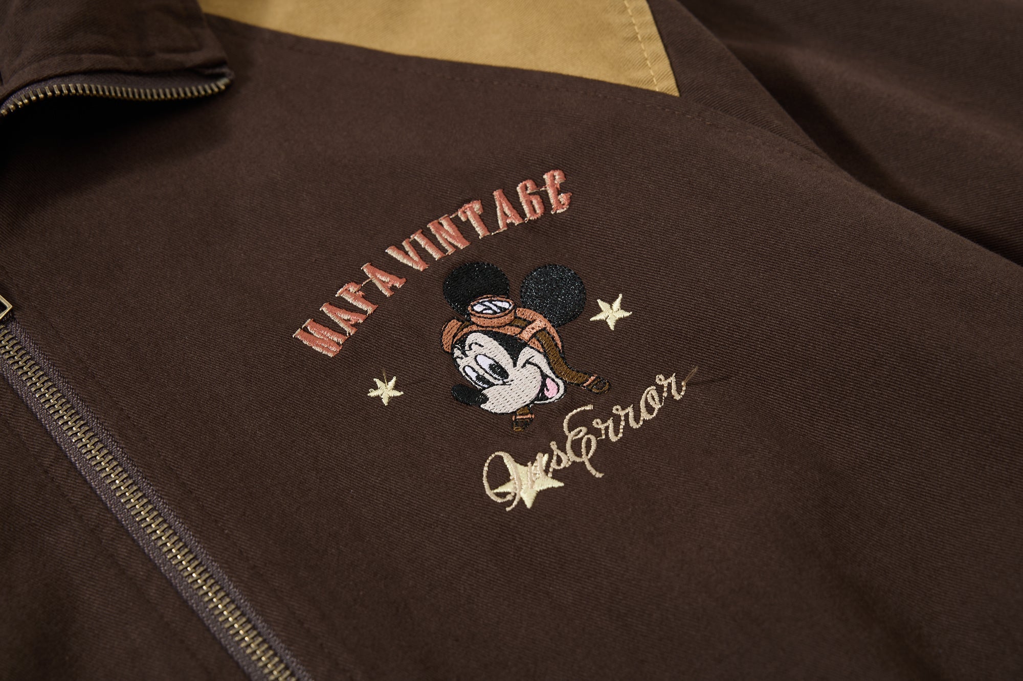 Mafa Vintage Raglan Bomber Jacket | Retro Mickey Embroidery