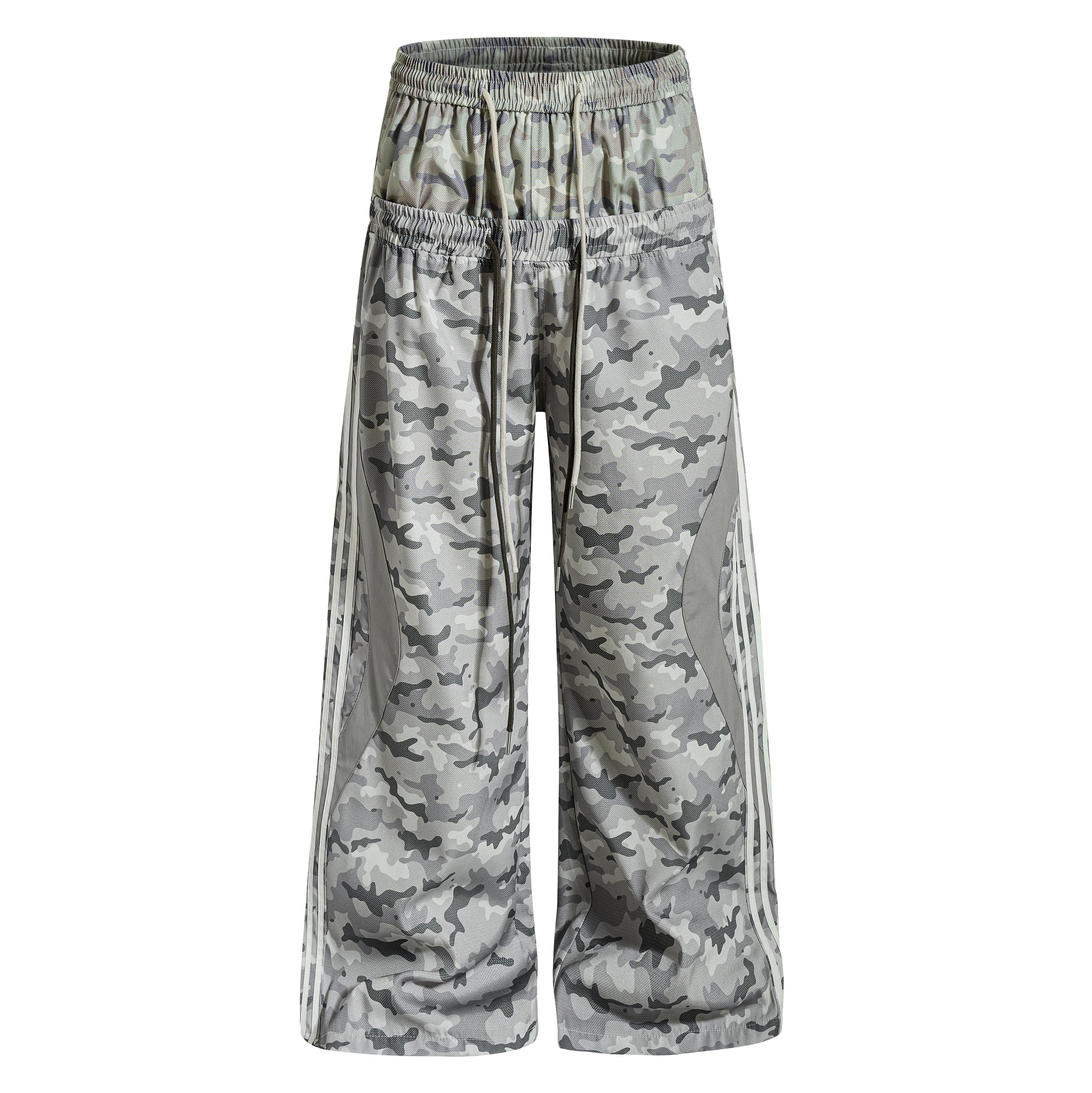 Omirad Camo Mesh Track Pants | Wide-Leg Street Style
