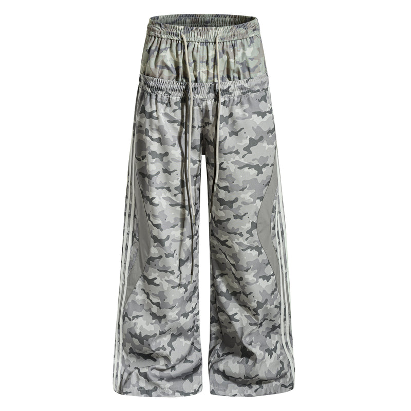 Omirad Camo Mesh Track Pants | Wide-Leg Street Style