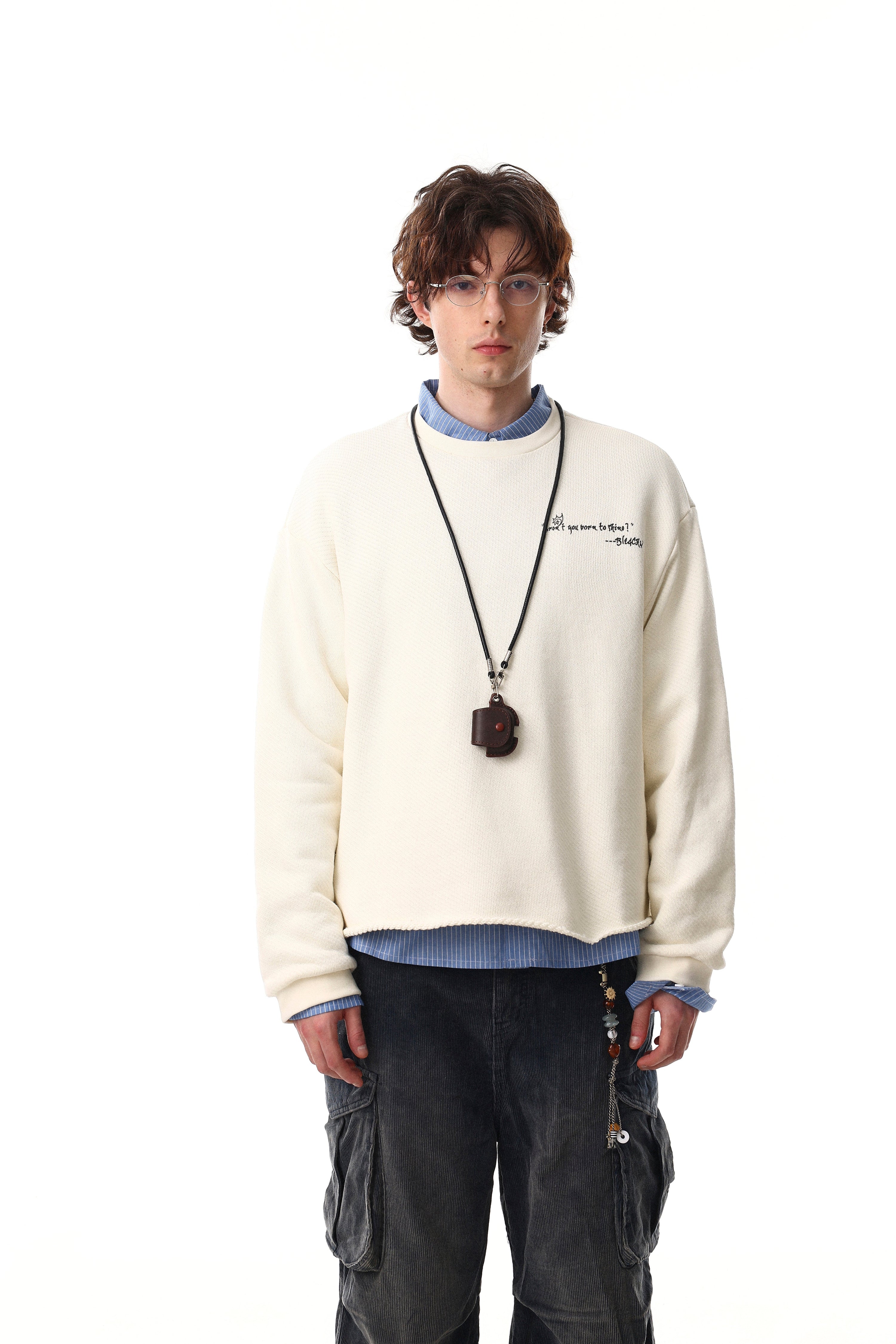 Collage Graphic Textured Sweatshirt | Streetwear Long Sleeve