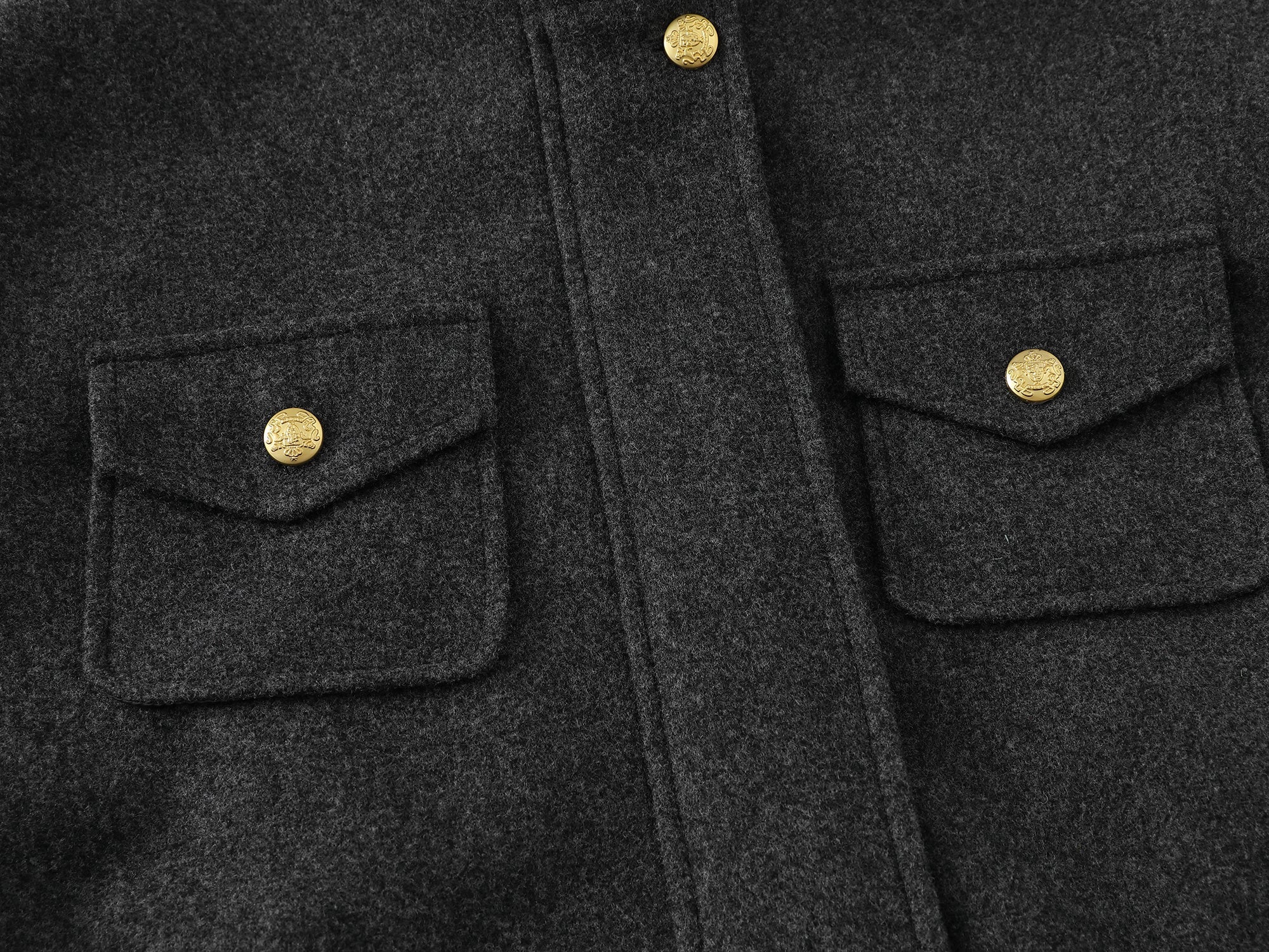 Omirad Utility Bomber Jacket | Gold-Tone Snap Stand Collar
