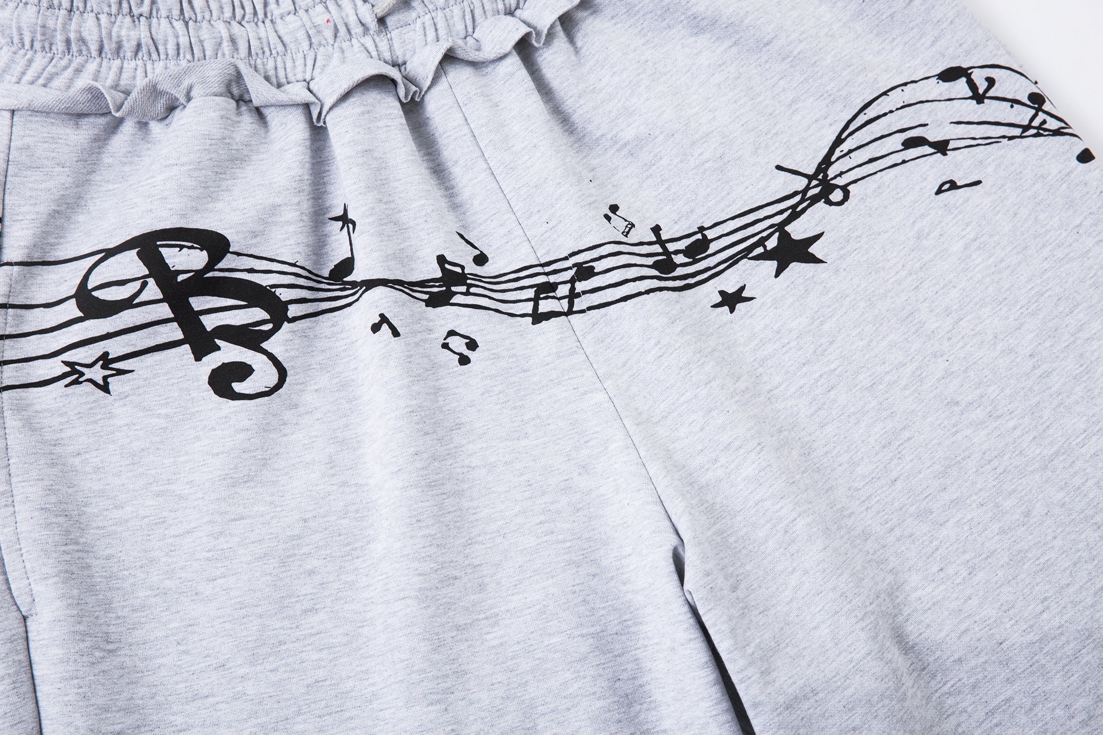 Music Note Graphic Wide-Leg Sweatpants | Streetwear Comfort