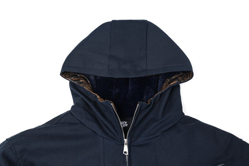Men's Hooded Utility Bomber Jacket | Cropped Street Fit