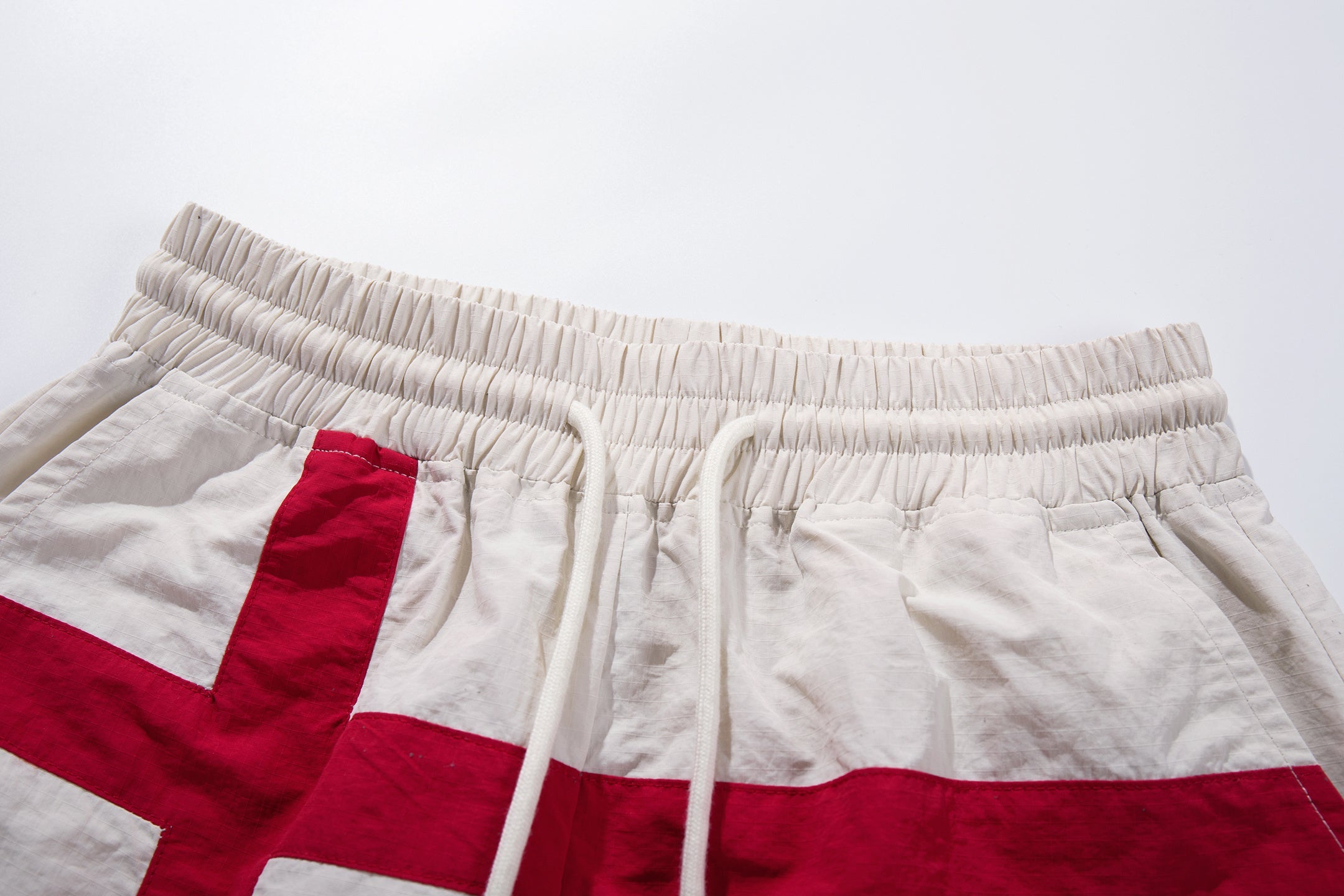 Cross Graphic Wide-Leg Track Pants | Streetwear Nylon