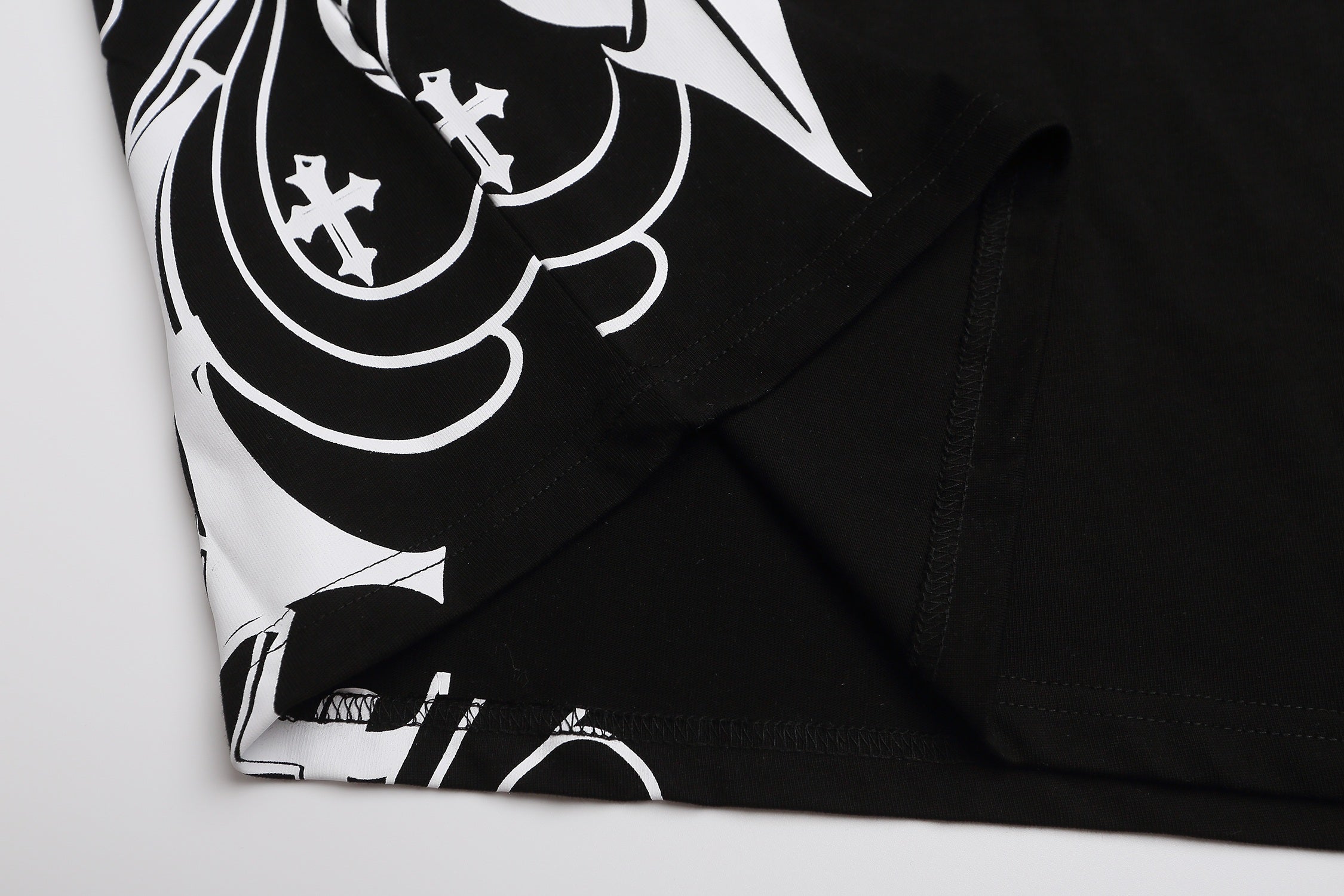 Gothic Cross Leopard Collar Polo Shirt | Y2K Streetwear