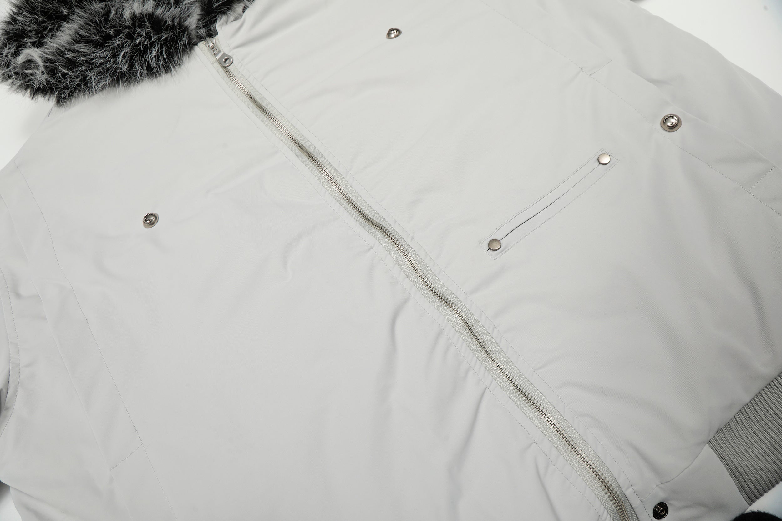 Faux Fur Hood Utility Bomber Jacket | Omirad