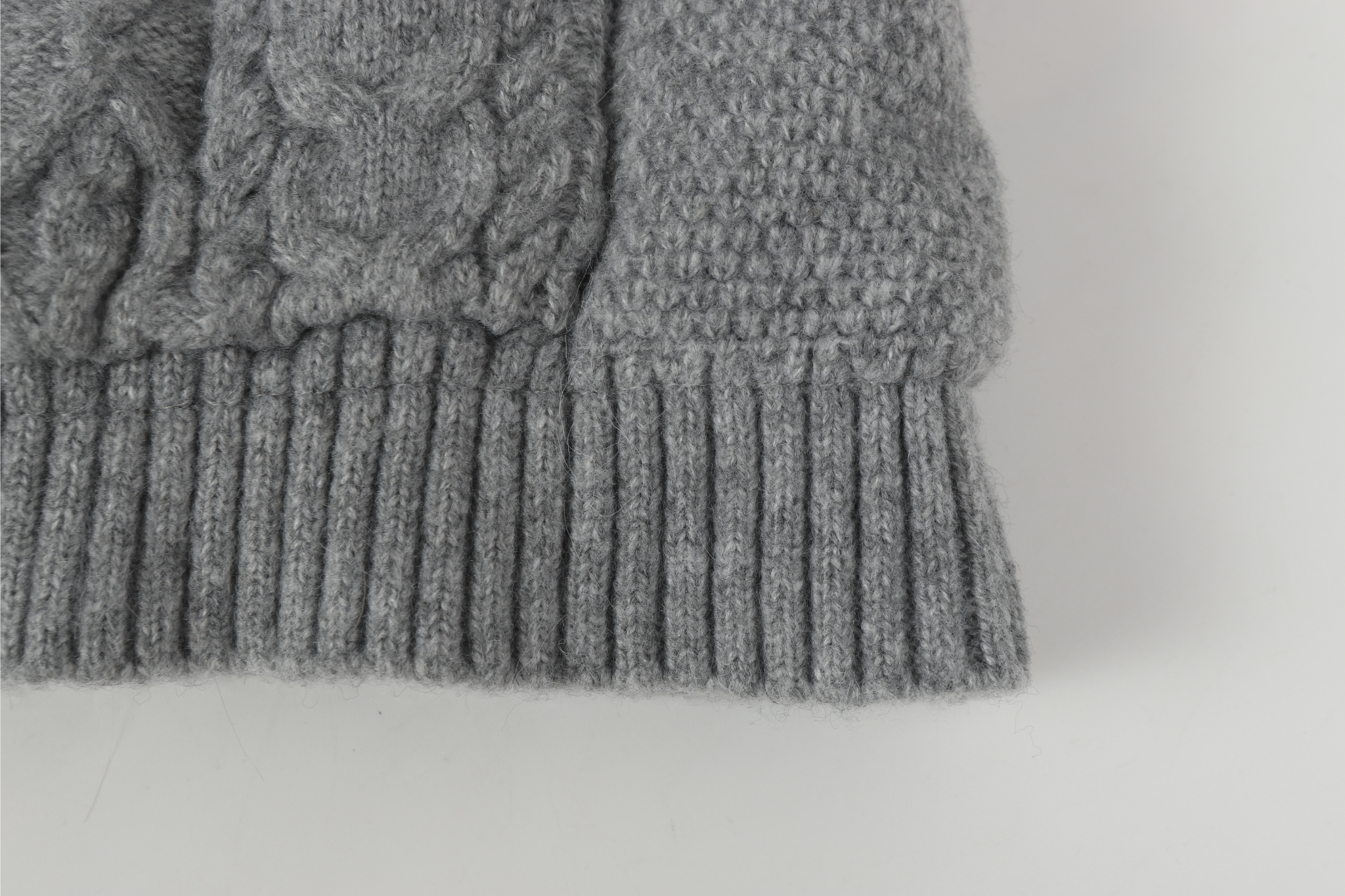 Fleece-Lined Cable Knit Zip Jacket | Faux Fur Collar