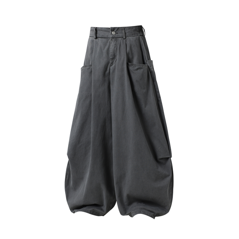 Omirad Classic Barrel Pants | Wide Leg Cotton Trousers