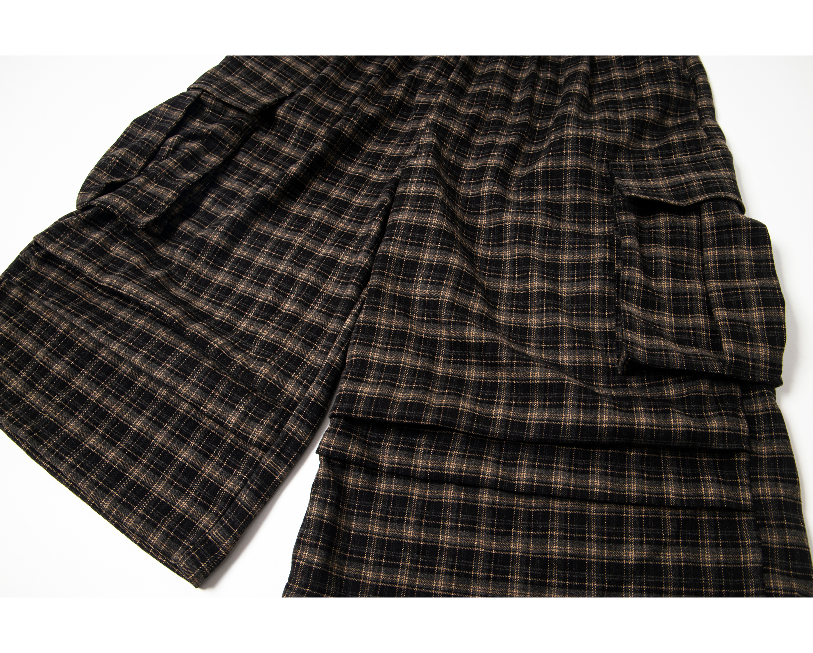 Omirad Plaid Cargo Shorts | Streetwear Knee-Length Fit