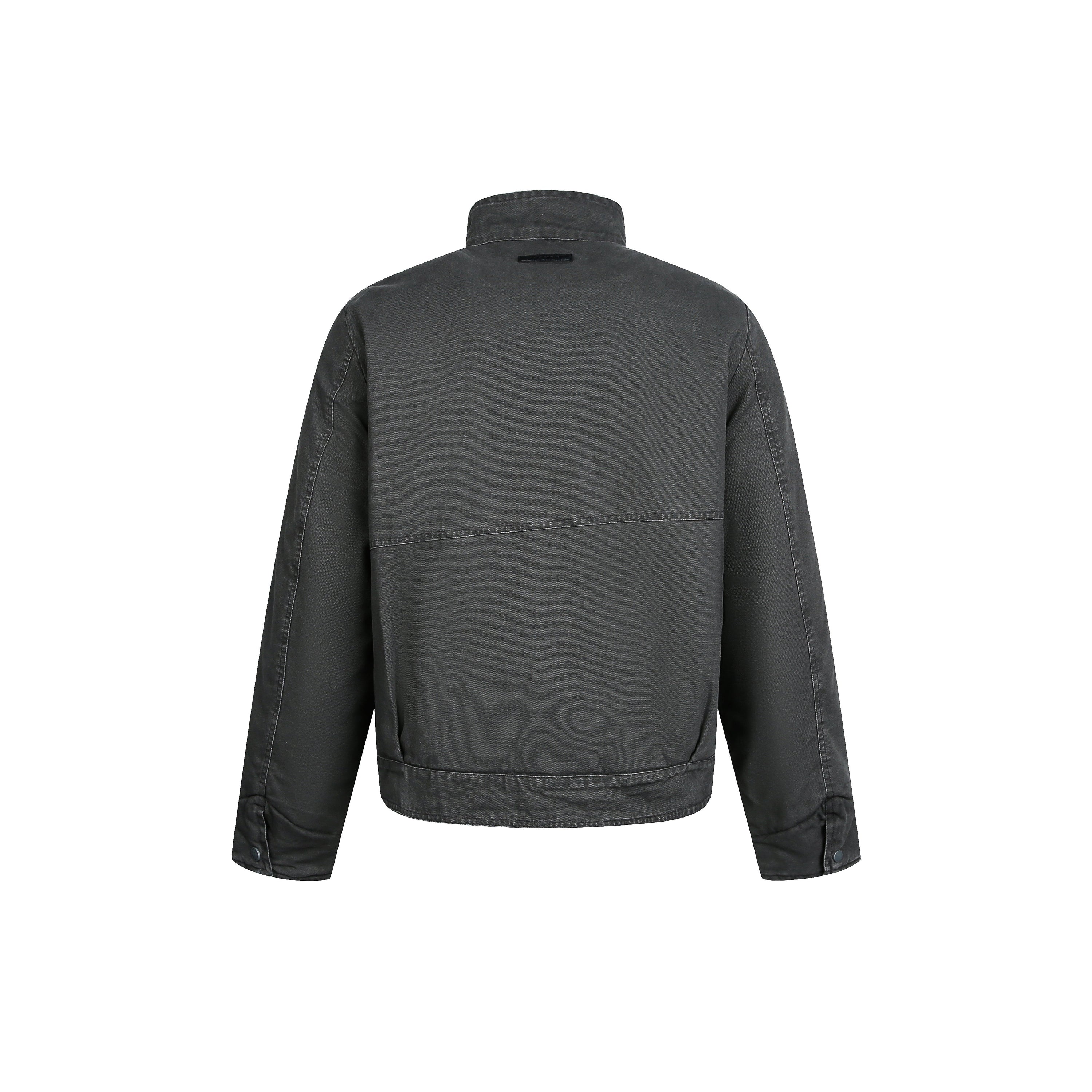 Metal Clasp Utility Jacket | Military-Inspired Cotton Jacket
