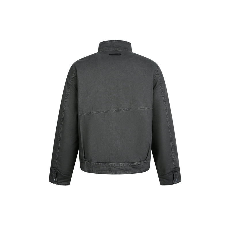 Metal Clasp Utility Jacket | Military-Inspired Cotton Jacket