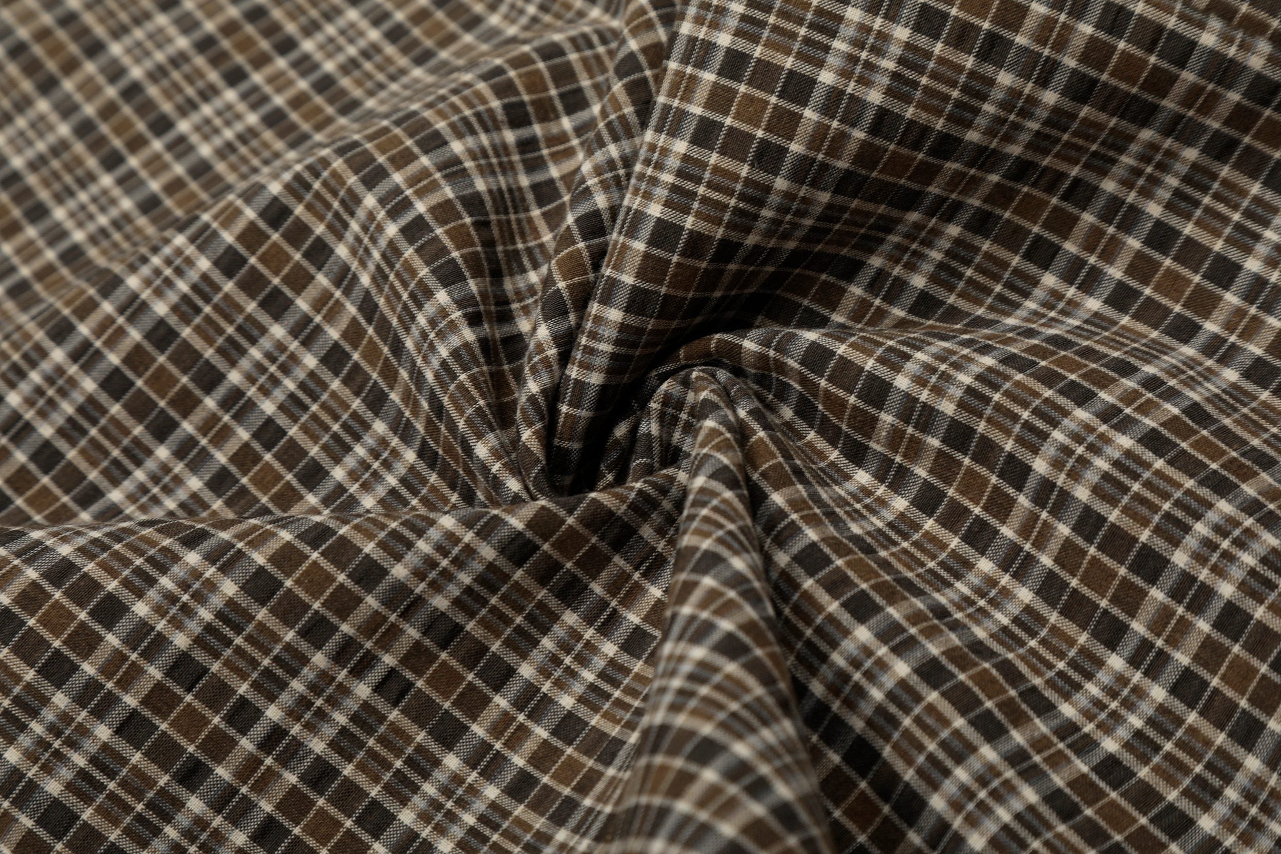 Vintage Plaid Wide-Leg Pants | 100% Cotton Pleated Trousers