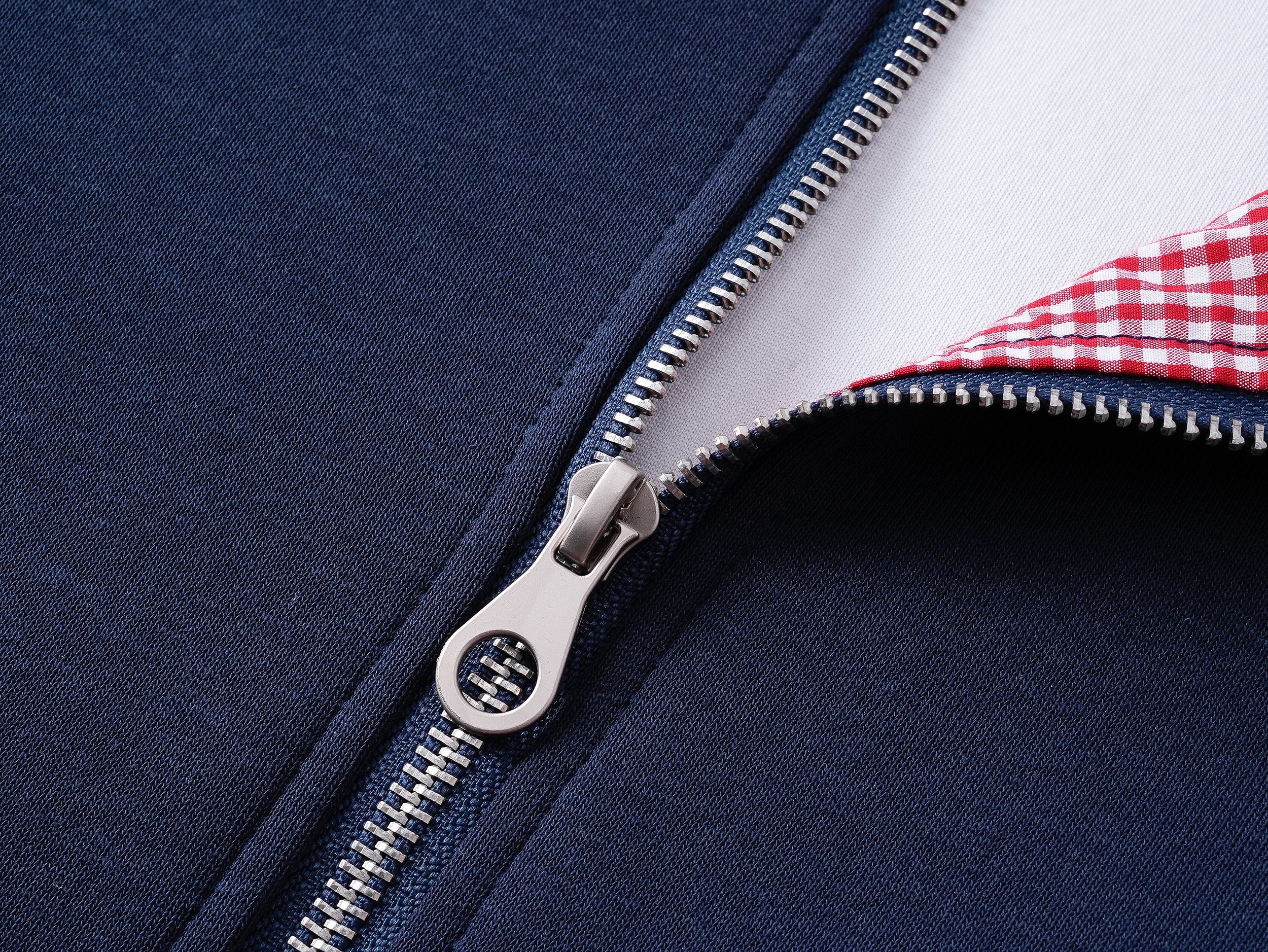 Gingham Heart Embroidered Cropped Zip Hoodie | Women