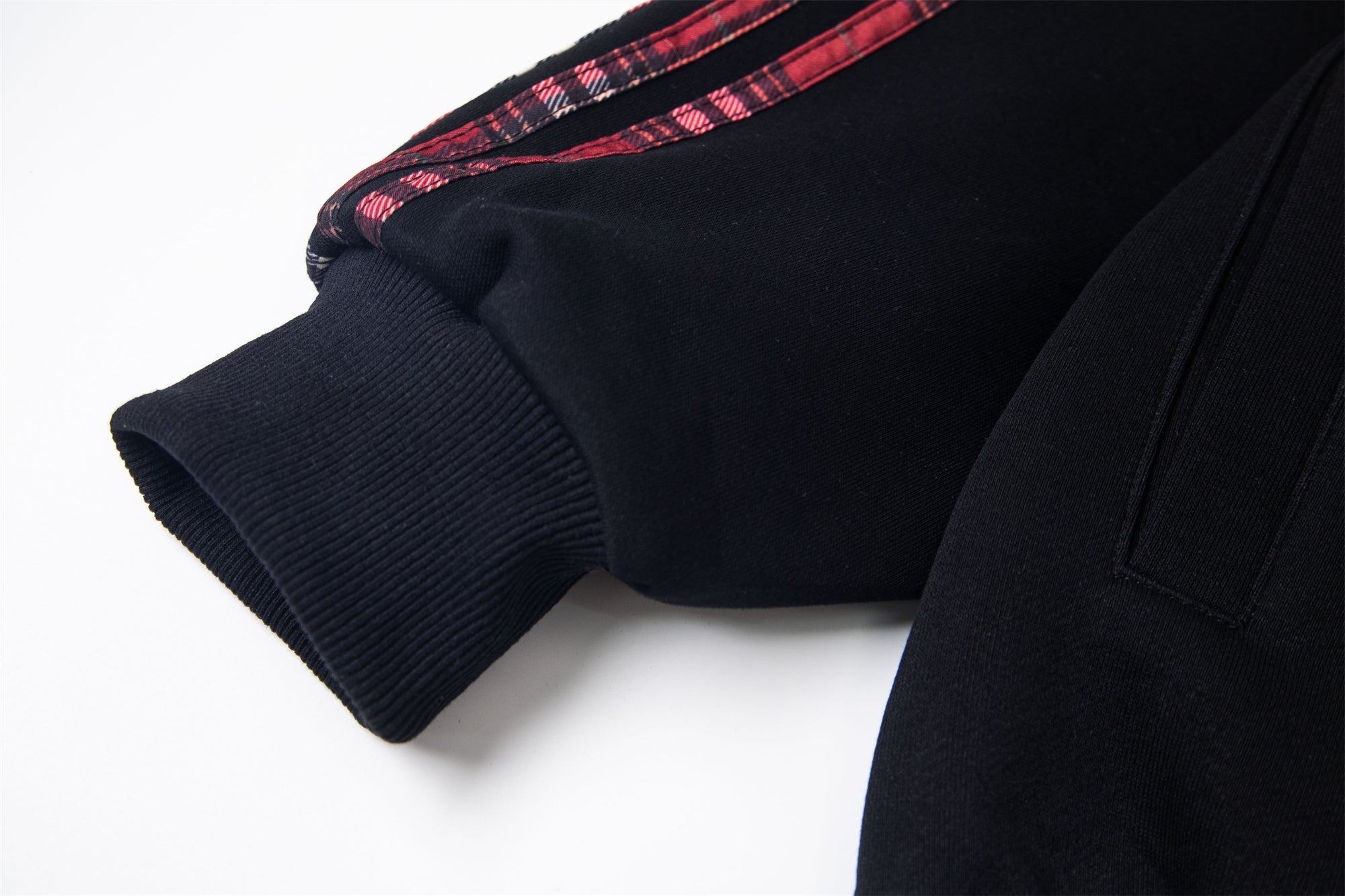 Omirad Plaid-Trim Track Jacket with Embroidered Logo & Pins