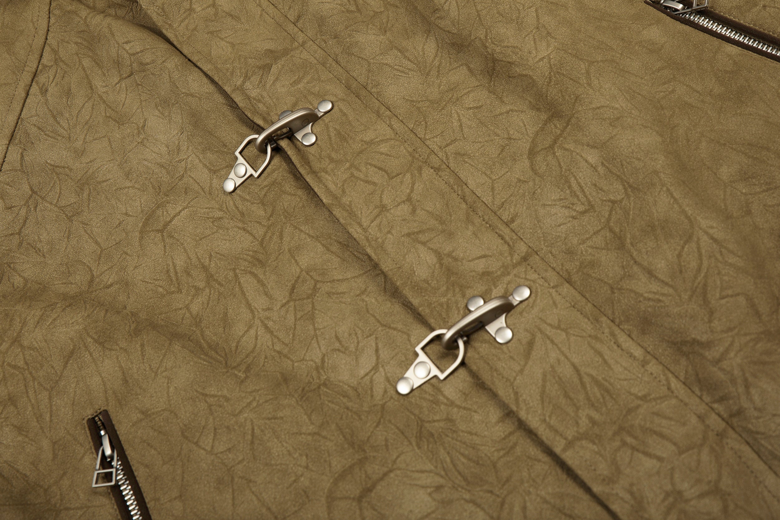 Omirad Textured Utility Jacket | Metal Clasp Streetwear