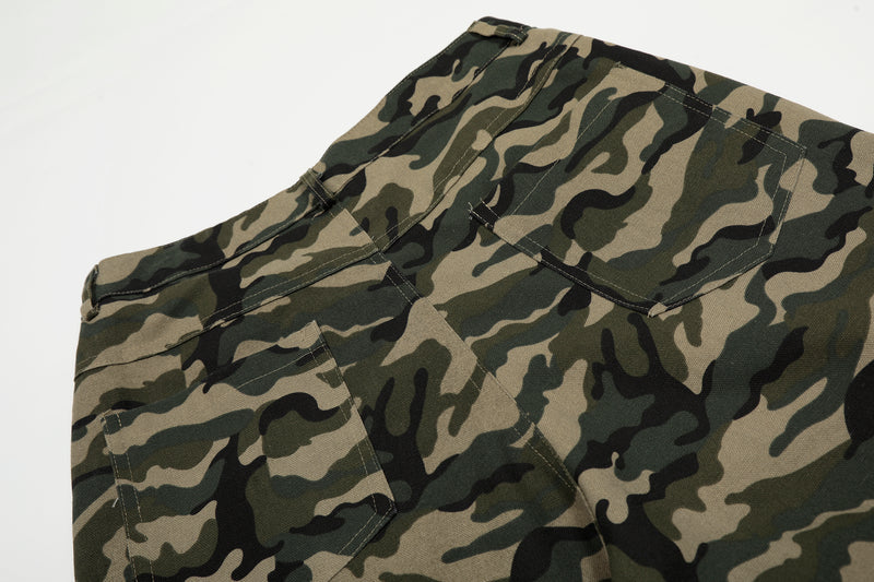 Omirad Camo Wide-Leg Cargo Pants | Y2K Streetwear Baggy Fit