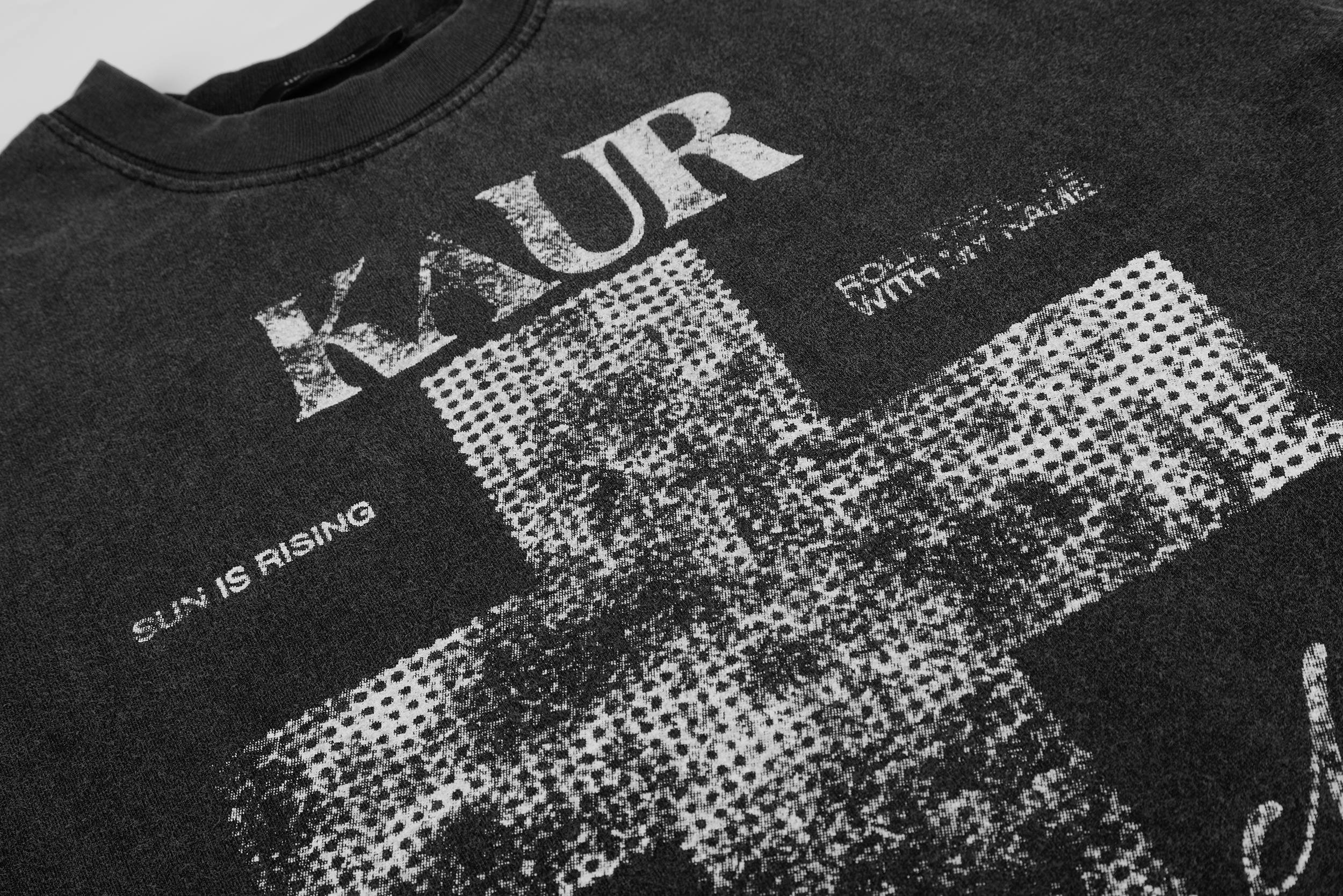 KAUR Washed Cross Graphic Tee | Vintage Streetwear T-Shirt