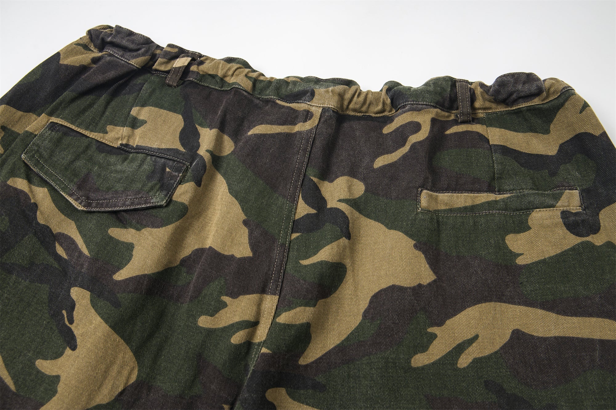 Omirad Camo Wide-Leg Cotton Pants | Military Streetwear