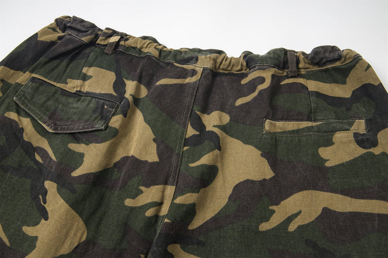 Omirad Camo Wide-Leg Cotton Pants | Military Streetwear