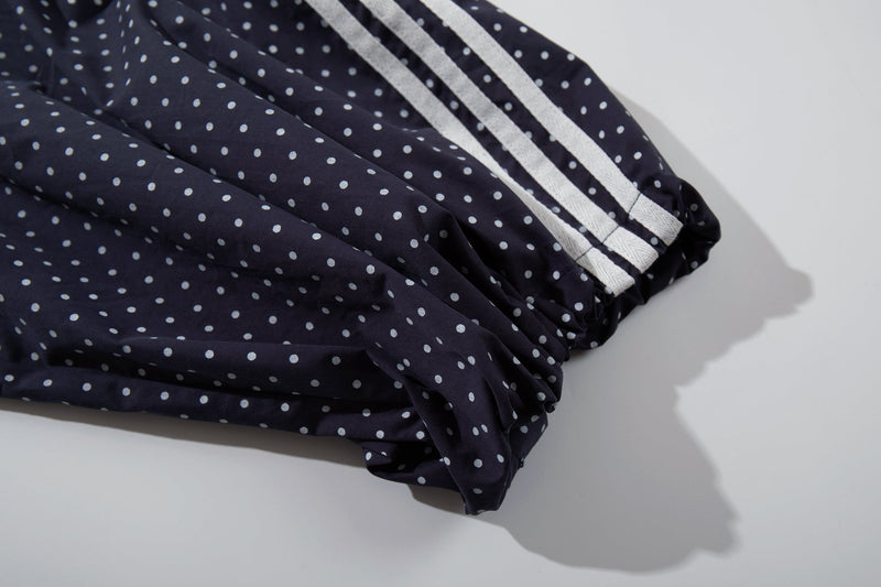 Polka Dot Wide-Leg Track Pants | Sporty Streetwear
