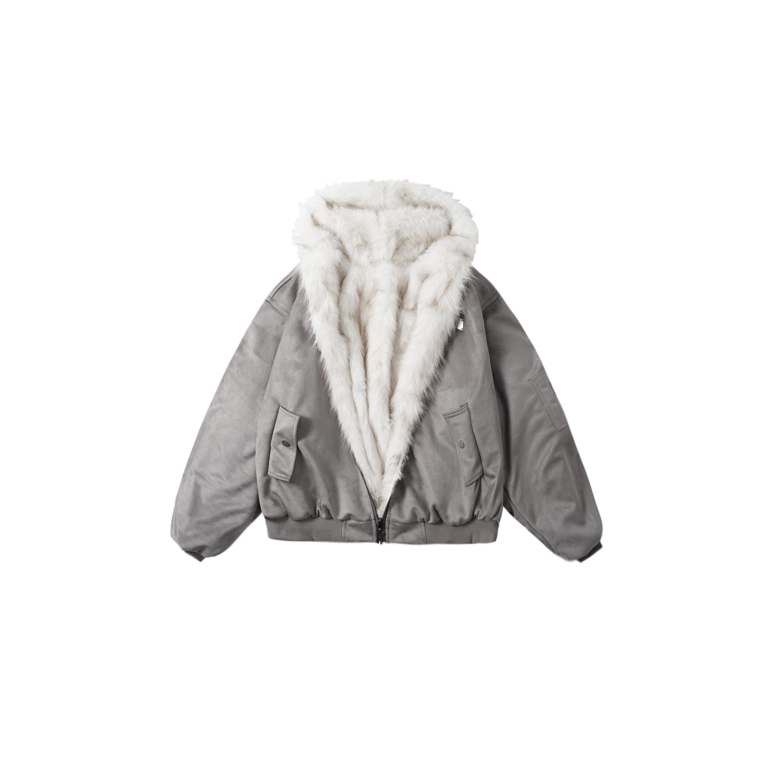 Omirad Reversible Faux Fur Hooded Jacket | Two Looks in One