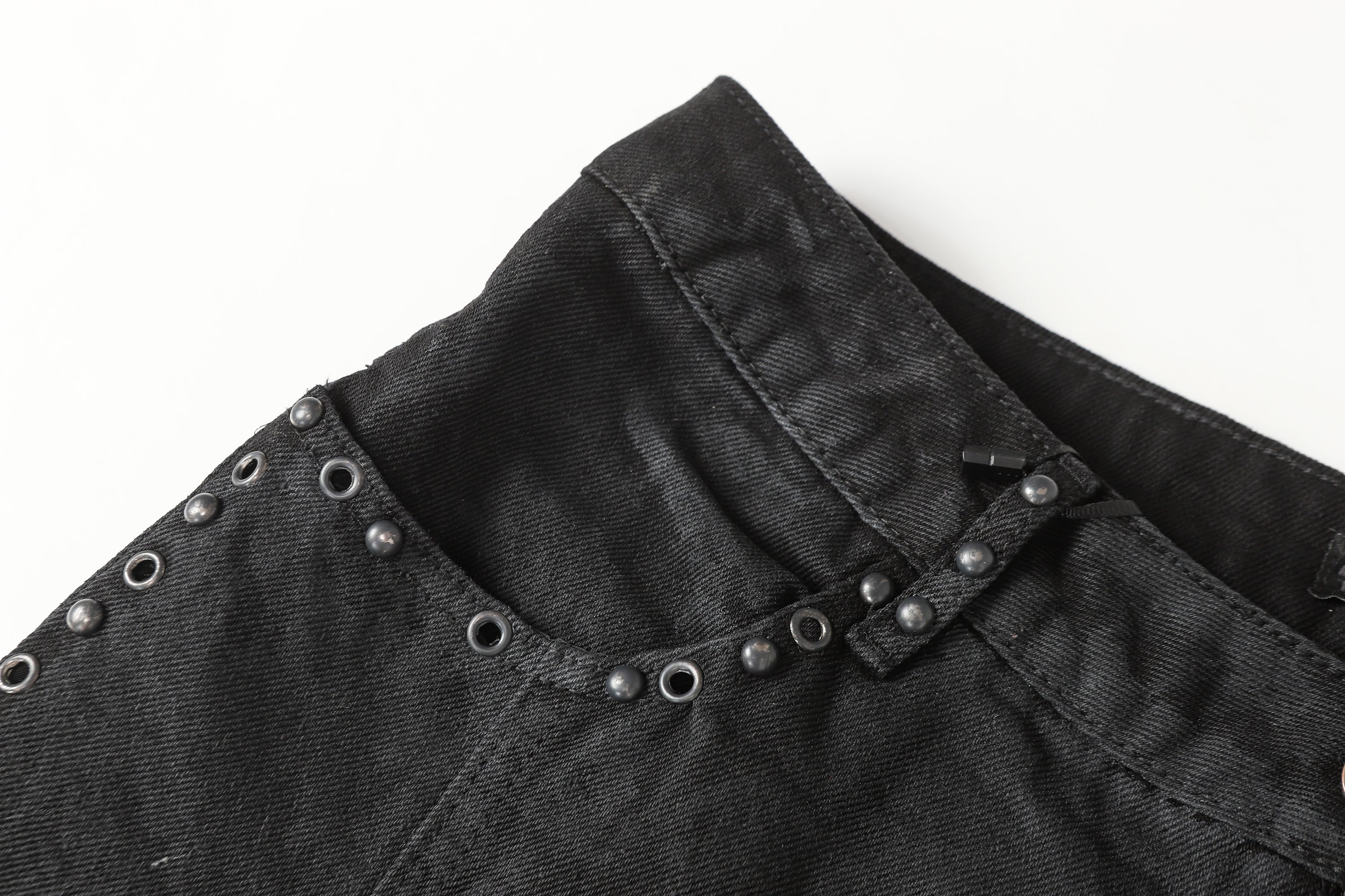 Omirad Studded Panel Wide-Leg Jeans | Dark Streetwear Denim
