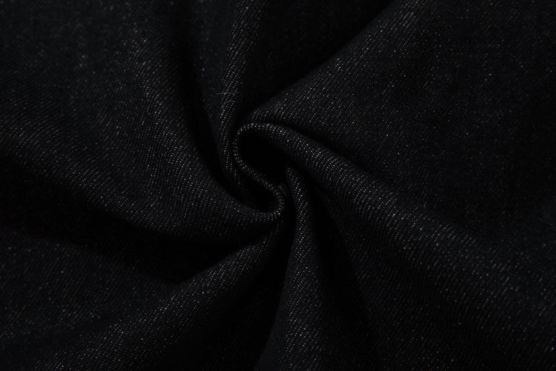 Omirad Black Denim Panel Jacket | Structured Cropped Fit
