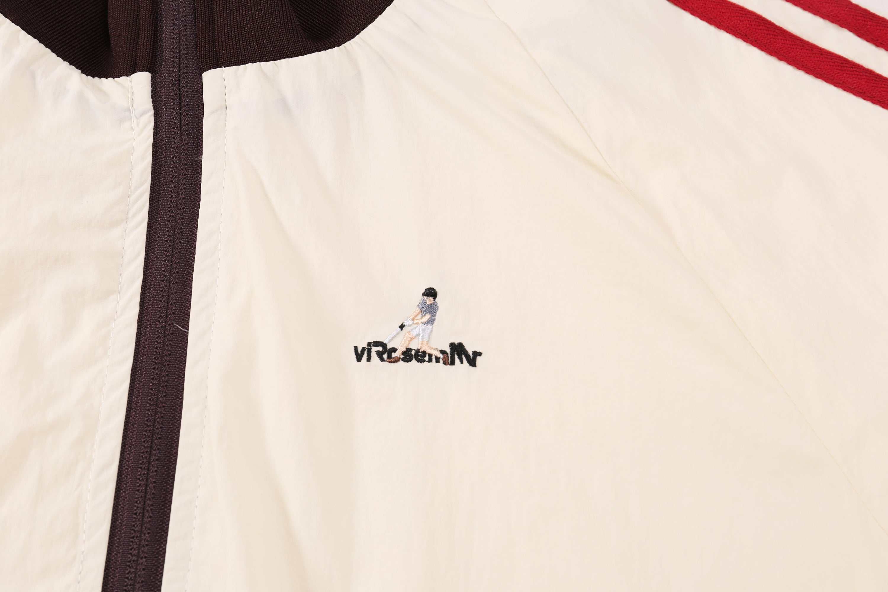 Omirad Retro Track Zip Jacket | Triple-Stripe Nylon Windbreaker