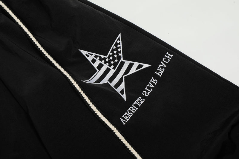 Omirad Star Patch Nylon Wide-Leg Pants | Streetwear Cargo